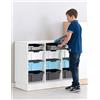insGraF Arredo Scuola Mobile Innova Medio Bianco con 12 Cassetti