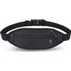 通用 QKUDS Marsupio Sportivo Impermeabile Marsupio Running Uomo Donna Cintura da Corsa per telefono 7" Phone Jogging Viaggio Trekking Bicicletta (Nero)
