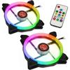 Raijintek IRIS 14 Rainbow RGB LED fans, 2-Part Set incl. Controller - 140mm