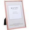 Maturi Cornice portafoto color oro rosa - Bordo sottile, 20 x 25 cm