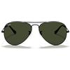 Ray-Ban Occhiali da Sole RB3025 L2823 Aviator Nero/Verde G-15 Unisex