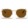 Ray-Ban Occhiali da Sole RB3548N 001/57 Hexagonal Oro/Marrone Unisex Polarizzati