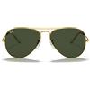 Ray-Ban Occhiali da Sole RB3025 W3234 Aviator Oro/Verde G-15 Unisex