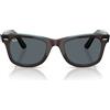 Ray-Ban Occhiali da Sole RB2140 1446R5 Wayfarer Marrone Su Blu Trasparente/Blu Unisex