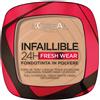 L'oréal Paris Infaillible 24H Fresh Wear 140 Beige Doré Fondotinta Coprente Waterproof 9 gr Compatto in Polvere