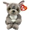 TY - Peluche - Beanie Bellies - Cane Bulldog - Wilfred - Grigio - Occhi dorati grandi e glitter - I peluche morbidi e coccolosi - 20 Cm - 40596