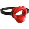 Kiotos Vibrating Mouth Gag Silicone Lips & Tongue Red
