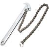 Greensen Chiave a Catena Regolabile 9 Pollici, Chiave a Catena Reversibile con Pinza per Tubi, Strumento Chiave a Catena a Cricchetto, Chiave per Allentare e Serrare Raccordi per Tubi