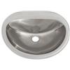 InoxLaser Sanitari LX1340 Lavabo "Cin" ovale in acciaio inox