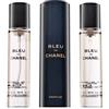 Chanel Bleu de Chanel Parfum - Twist and Spray profumo da uomo 3 x 20 ml
