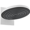 hansgrohe Pulsify S - Soffione doccia, Doccia a pioggia tondo (⌀ 260 mm) con 2 getti per montaggio a parete, con funzione anticalcare, bianco opaco, 24150700