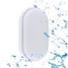 Sigmaled lighting, Plafoniera led 15W per esterni, Resistente all'Acqua, Luce Calda 3000K, 1350Lm, Applique OVALE IMPERMEABILE IP54 da soffitto e parete, per Esterno o Interno