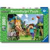 Ravensburger - Puzzle Minecraft, 100 Pezzi XXL - Puzzle Bambini 6 Anni, Collezione Minecraft, Giochi Educativi e Divertenti, Idee Regalo