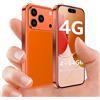 BLKE Max Nuovo mini smartphone 4G sbloccato 2025, schermo HD da 3,88", 2000mAh, Android 12, 5MP+13MP, ultrapiccolo smartphone per bambini arancione