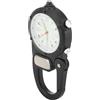 Generic Orologio con Moschettone, Orologio a Clip con Torcia a LED da Uomo per Alpinismo (BLACK)