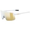 uvex dyrt - occhiali sportivi per adulti - forte protezione UV - 100% protezione UVA, B, C - white matt/gold mirror - one size