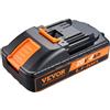 VEVOR Batteria di Ricambio per Batteria Ricaricabile al Litio da 20 V 4,0 Ah, Batteria Sostitutiva ad Alta Capacità per Batterie di Utensili Elettrici Compatibile con Elettroutensili di Batteria 20 V