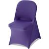 VEVOR Coprisedie Elasticizzati, 50 Pezzi, Coprisedie in Poliestere e Spandex Lavabili e Rimovibili per Feste di Matrimonio, Banchetti da Sala da Pranzo, per Sedie Pieghevoli 45 x 46 x 77 cm, Viola