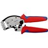 KNIPEX Twistor16 Crimpatrice per terminali a bussola, con regolazione automatica con testa di crimpaggio girevole in blister cromata con, 97 53 18 SB