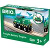 BRIO Locomotiva per Treno Merci a Batterie - Motrice con Luce Frontale