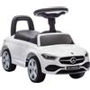 AIYAPLAY Macchina per Bambini Licenza Mercedes Benz con Clacson e Spazio Portaoggetti, 65x28x39 cm, Bianco | Aosom Italy