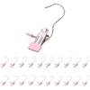 KuqitsBai Gancio multifunzionale per bucato in acciaio inox 10/20 pezzi, clip per vestiti, abiti, scarpe e panni (20, rosa)