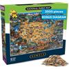 Buffalo Games - Dowdle - Mappa dei parchi nazionali USA, puzzle da 2000 pezzi per adulti, puzzle impegnativo perfetto per serate di gioco, dimensioni finite 98 x 67,3 cm