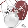 SAGA GIOIELLI® COLLANA CHIAMA ANGELI GRAVIDANZA, RICHIAMO DEGLI ANGELI, COLLANA LUNGA FUTURE MAMME, CHARM CIUCCIO