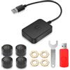 Avutrel 0-8bar Sistema di Monitoraggio della Pressione degli Pneumatici TPMS con USB, 4 Sensori, Compatibilità Display di Navigazione Android (Solo Originali di Fabbrica), per Auto, SUV, Roulotte