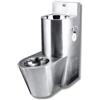 InoxLaser Sanitari LX3670 Blocco combinato WC + Lavabo in acciaio inox satinato versione centrale