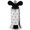 Alessi 9098 B - Macinapepe di Design con Alette, Acciaio Inossidabile e Resina Termoplastica, Nero