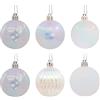 Hallmark Set di 24 ornamenti natalizi infrangibili, colore bianco iridescente