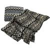 Pandecor Pack 2 plaid tessuto etnico marrone/petrolio 140x160 cm