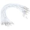 PATIKIL 10 Filo Elastico con Barbetta 50Pz 2mm Anello Corda Elastici Rotondi Cordini Spinati con Fermagli a Barbetta Metallo per Cappello Maschere Menù Creazioni Libri, Bianco (25cm)