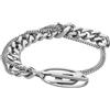 Diesel Bracciale da uomo in acciaio inossidabile con chiusura a levetta