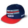 Sparco Cappellino Sparco Flat Visor Cap Martini Racing 01283BM