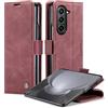 Monweicz Cover Compatibile con Samsung Galaxy ZFOLD5, Custodia Portafoglio con Slot per Scheda, Protezione Completa Premium in Pelle PU, Flip Libro Magnetica Samsung Galaxy ZFOLD5, Vino Rosso