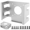 Penbinmall Supporto VESA per Mac Mini M4 2024/m4 Pro - Supporto da Parete in Metallo, Supporto Monitor Scrivania per Mac Mini, Under Desk Stand Holder, VESA Supporto in Metallo per Mac-Mini-M4-Pro, Argento