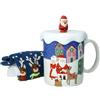 BRANDANI Tazza Mug Con Coperchio Babbo Natale E Calzini