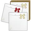 Niuvalle Biglietti di Auguri con Busta, Sostenibili, Set di 3, Serie Fiocco