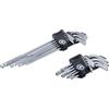 BGS Diy 822 | Serie di chiavi ad angolo | lunghe | profilo a T (per Torx) T10 - T50 / 1,5 - 10 mm | 18 pz.