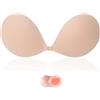 Lnmyic Reggiseno Invisibile Reggiseno Adesivo Push up Coppe Adesive Seno Push Up Copricapezzoli Invisibile Schiena Scoperta Nuda Senza Spalline Silicone Riutilizzabile Traspirante Sticky Bra
