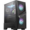 MSI MAG Forge 100R Case ATX, 2 ventole ARGB + controller (Mystic Light), supporta radiatori fino a 240mm, vetro temperato 4mm, filtro antipolvere, airflow ottimizzato, 2x USB 3.2 Gen1