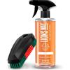 LIONSWAY Kit Detergente Tappezzeria Auto e Altri Tessuti [PROFESSIONALE]. Pulisce In Profondità In Modo Rapido Ed Efficace. Detergente Interno Per Sedili e Tappeti. Con Spazzola Premium Inclusa.