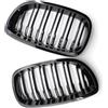Kacepar Griglia anteriore a doppia lamella, per paraurti anteriore, compatibile con BMW E46 2 porte 2003-2006, nero lucido