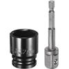 QUARKZMAN Bussola A Impatto Profonda A 6 Punti 1/2 Drive 27mm Bussola Metrica Lunghezza 1.5 Con Adattatore A Codolo Esagonale 1/4, Set Di Per Bussola In Acciaio CR-V Per Dadi E Bulloni