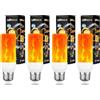 AUAUY Lampadina a Fiamma E27, 4PZ LED Lampadine Effetto Fiamma, 2W Mini Lampadina a LED, Giallo Caldo 4000K, 3 Modalità di Illuminazione, per Halloween, Natale, Festa, Casa, Giardino, Bar