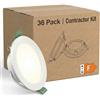 Yiahin 36 Pezzi Faretti LED da Incasso per Cartongesso, 4W (Equiv. 35W), 4000K Luce Bianca Naturale, 339LM, Ultrasottili 28mm, Ø 92mm, IP20, Plafoniera da Soffitto per Salotto, Cucina, Ufficio
