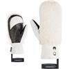 Ziener Katniss-Z - Muffolo da sci da donna, per sport invernali, termosifone, interno in pelle, pelliccia sintetica, bianco, L