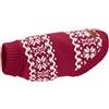 Hunter Maglione per cani BIRKA, caldo maglione per cani, morbido filato di ciniglia, con collo alto e motivo norvegese, lavabile in lavatrice a 30 °C, colore: rosso, taglia 50